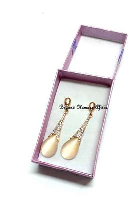 Ladies Long Crystal Dangle earrings image 3