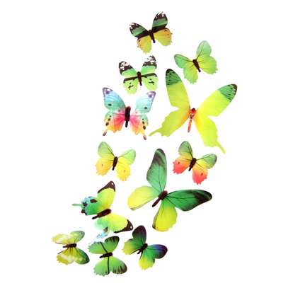 12 Pcs Colorful 3D Butterfly Wall Stickers Decoration image 4