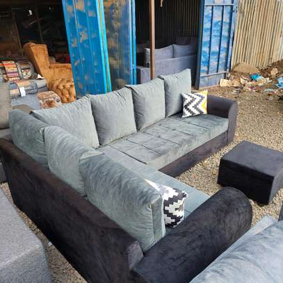 L shape 6seater made by hand wood and good quality material image 1