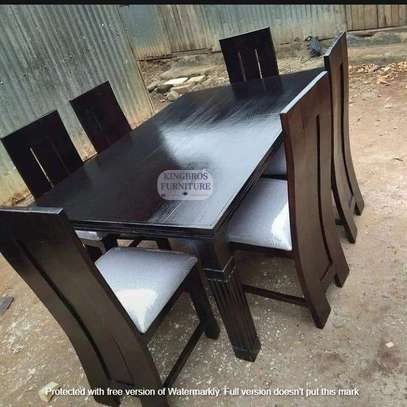 Custom-made 6 seater mahogany dining set image 3