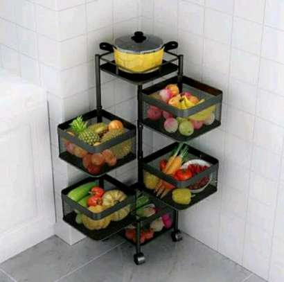 Round and Square Fruit Racks with Wheels image 3