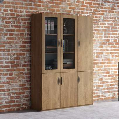 Office Cabinet: 3-Door Wooden Office Storage Cabinet image 1