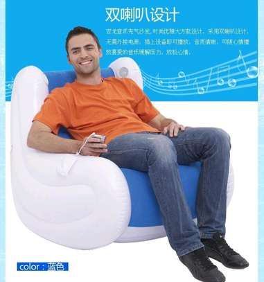 New inflatable rocking chair with sound music image 1