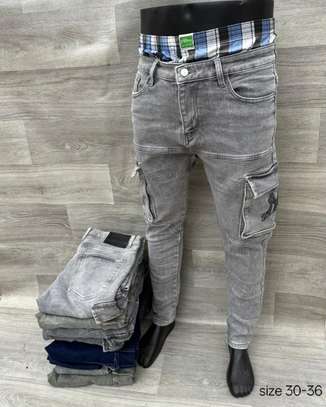 Men's Cargo Jeans with side Pockets image 1