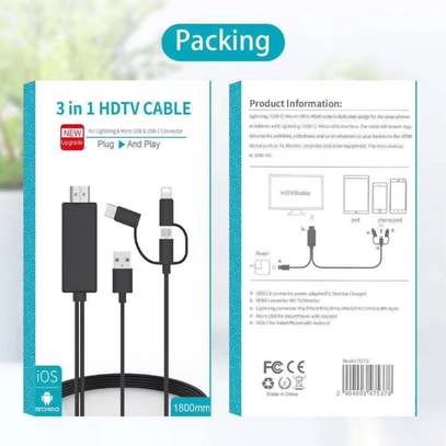 3 in1 HDTV Plug and play Converter For Lightning, Micro, and Type-C image 2