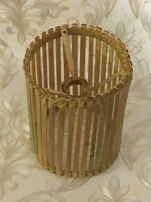 Handmade Bamboo Ceiling lamp shade bulb holder image 1