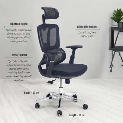 Office Chair: Ergonomic Mesh High Back Chair For Rest image 4