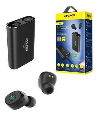 Awei T85 Binaural Wireless Bluetooth V5.0 Headset Mini TWS Earphone image 4