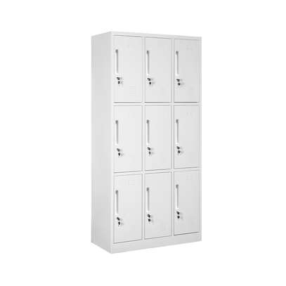 OFFICE CABINET:  White 9  Locker Office Cabinet image 6
