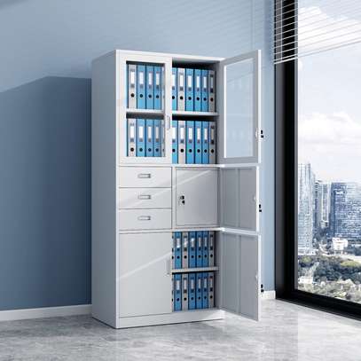 2-Door Metallic Filing Cabinet with Safe image 6