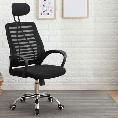 Office Chair: Office Mesh Breathable Headrest Chair image 1