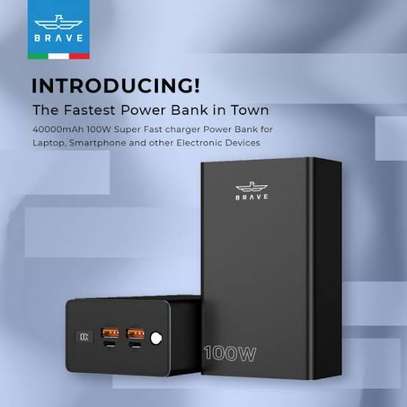 Brave 40000mAh 100W Super Fast charger Portable Power Bank (charge mobile phone and laptop) image 1