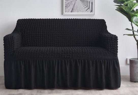 Black Turkish Sofa Slipcover image 1