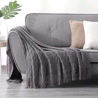 Soft Knitted Throw Blankets with Tassel image 5