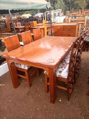 6 seater solid mahogany dining table sets image 3