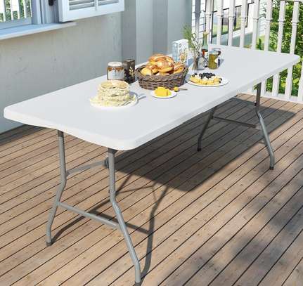 Office Table: Foldable White Dining Table image 1