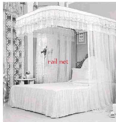 High quality Rail mosquito nets with two stands image 4