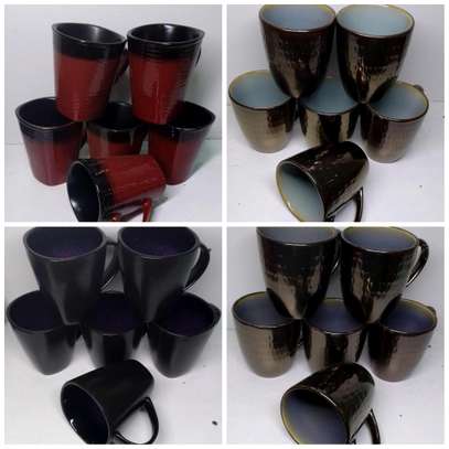 6 pieces set ceramic dinner mugs image 1