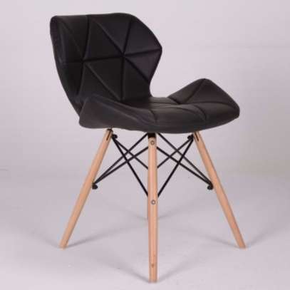 Stylish Leather Padded Eames Dining Chair image 4