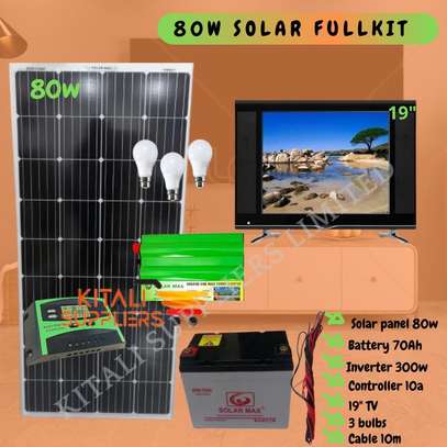 Solarmax 80W Solar Panel Fullkit Plus 19 Inch Tv image 1