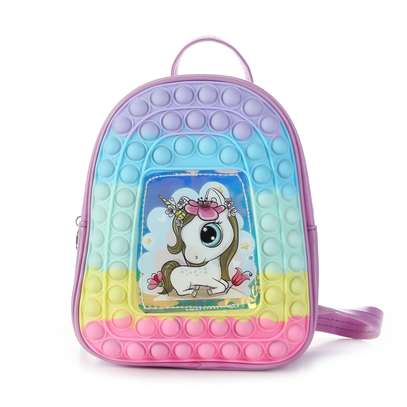 Kids School Bag Silicone Fidget Toys Pop O Backpack Children image 4
