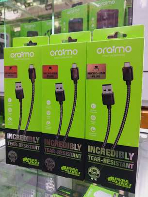Braided Oraimo micro usb data cable fast charging image 1