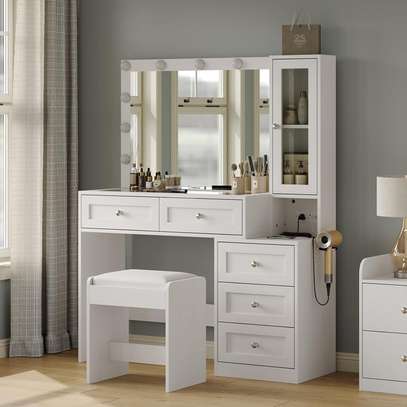 43" Wide Vanity Desk with Mirror, 11 Lights & 5 Drawers image 6