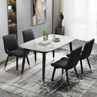 Marble Surface Dining Table Set image 2