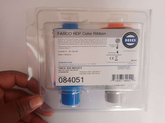 Fargo HDP5000 YMCK Colour Ribbon 084051- Prints 500 Cards image 2