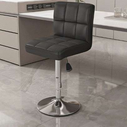Office Barstool: Black Swivel Adjustable Office Barstool image 4