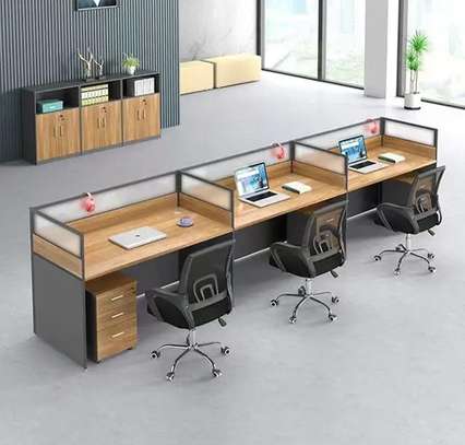 Cubic 3 Way Modern MDF Office Workstation Desk image 13
