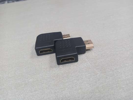 L-Shape HDMI 19-Pin Male to HDMI 19-Pin Female Connector image 1