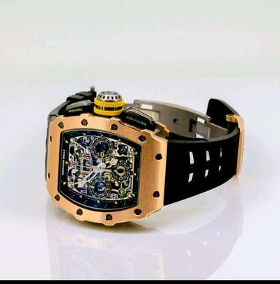 Automatic Chronograph Rubber Strap Richard Mille Watch image 1