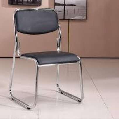 Mid Back Visitors Chair with Silver Metal Base image 6