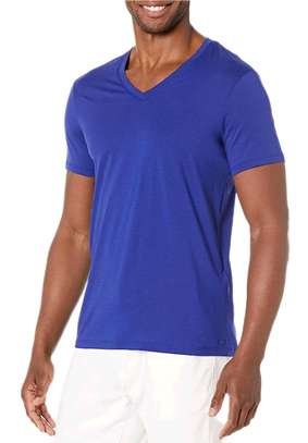 Royal Blue V-Neck T-shirts image 2