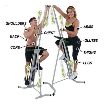 SHARE THIS PRODUCT Maxi Climber Vertical Climber Machine Exercise Stepper Total Body Workout image 2