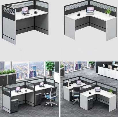 OFFICE DESK: 4 Way Office Workstation Desk image 4