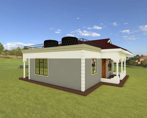 A Two Bedroom Bungalow Plan image 2