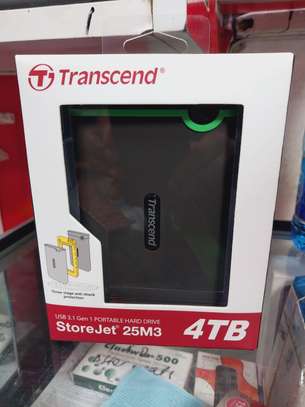 TRANSCEND 4TB USB 3.1 External HDD – Iron Grey and Purple image 1