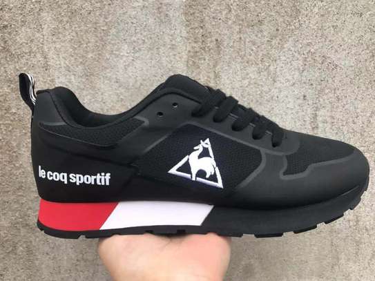 Athletic Le Coq Sportif Low Cut Sneakers -Black and White image 2