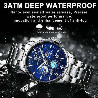 POEDAGAR Luminous Waterproof Chronograph Date Men Watch image 4
