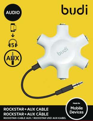 Budi Rockstar 6 in 1 Multi Headphone Splitter+AUX Cable image 5