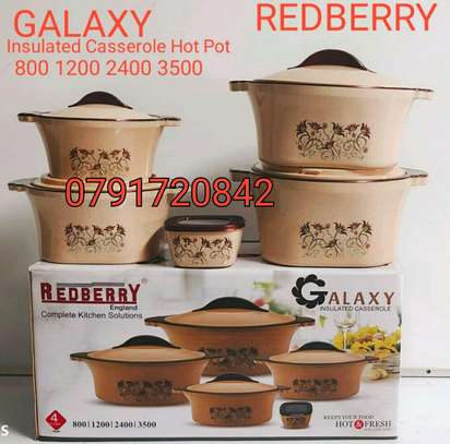 4pcs redberry galaxy insulated casserole hot pots image 1
