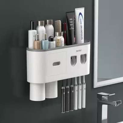Wall mounting toothpaste dispenser  ,2cups image 1
