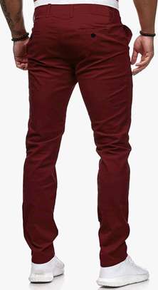 Soft Khaki Wine Red Trousers image 3