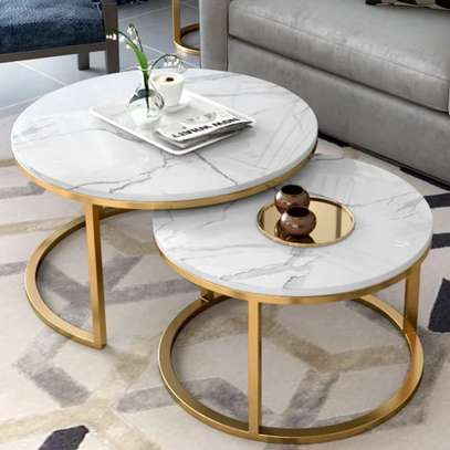 Nesting Round Marble Coffee Table image 3