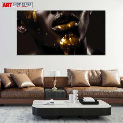 Golden Art on Canvas image 1