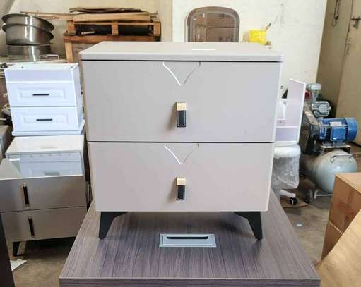 White Solid Wood Nordic Storage Cabinet for Bedroom image 1