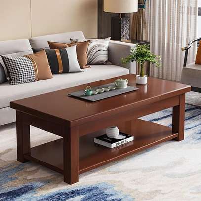 Coffee Table : Modern Square Mahogny Coffee Table image 1