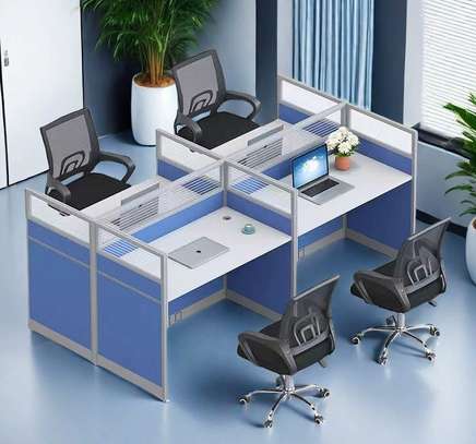 Office Workdesk :4-Way Office Workstation image 1